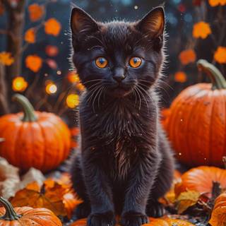 Halloween animals AI wallpaper