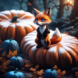 Halloween animals AI wallpaper