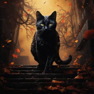 Halloween animals AI wallpaper