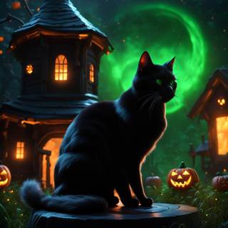 Halloween animals AI wallpaper