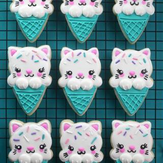 Ice cream and sugar cookies wallpaper