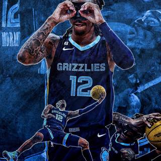 Ja Morant jersey wallpaper