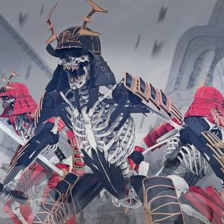 Skeleton samurai wallpaper