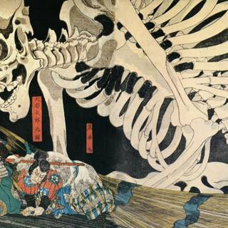 Skeleton samurai wallpaper