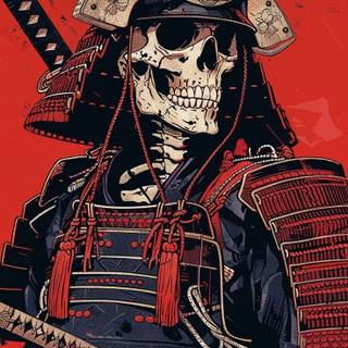 Skeleton samurai wallpaper