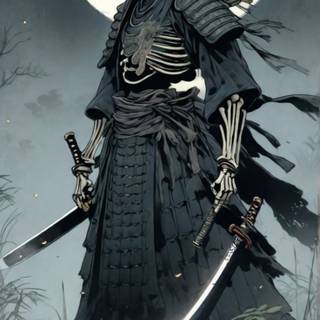 Skeleton samurai wallpaper
