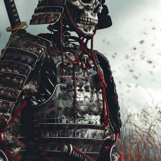 Skeleton samurai wallpaper