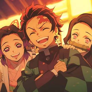 Demon Slayer cute aesthetic PC wallpaper