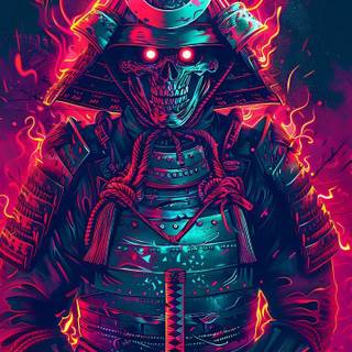 Skeleton samurai wallpaper