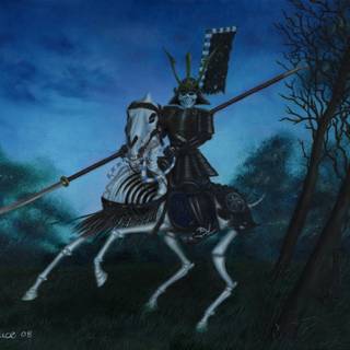 Skeleton samurai wallpaper