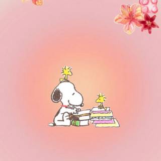 Snoopy pink wallpaper