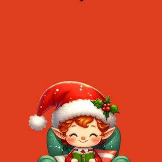 Santa's elf wallpaper