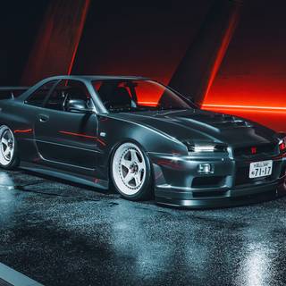 Nissan Skyline R34 desktop 4k wallpaper