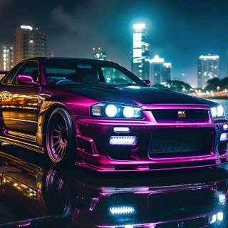 Nissan Skyline R34 desktop 4k wallpaper