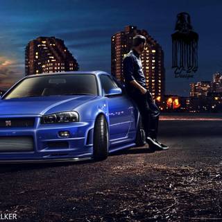 Nissan Skyline R34 desktop 4k wallpaper