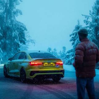 Audi Rs winter wallpaper