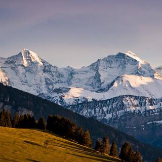 Winter mountain Android wallpaper