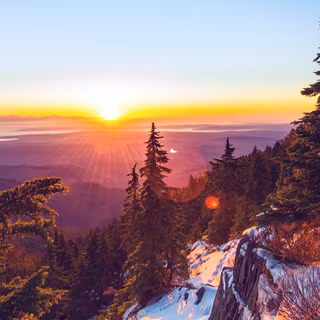 Winter mountain Android wallpaper