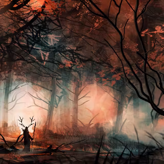 Autumn fantasy landscape wallpaper