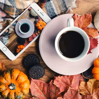 Preppy autumn desktop wallpaper