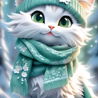 Winter cartoon animals wallpaper