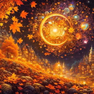 Autumn fantasy landscape wallpaper