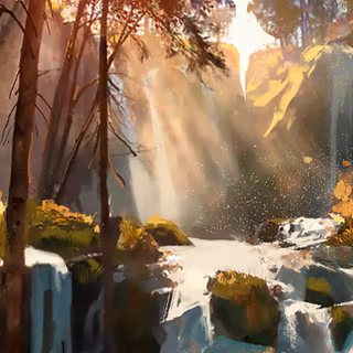 Autumn fantasy landscape wallpaper