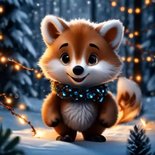 Winter cartoon animals wallpaper