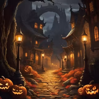 Halloween streets wallpaper