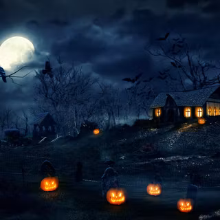 Halloween streets wallpaper