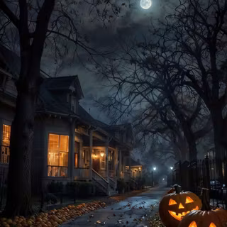 Halloween streets wallpaper