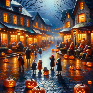 Halloween streets wallpaper