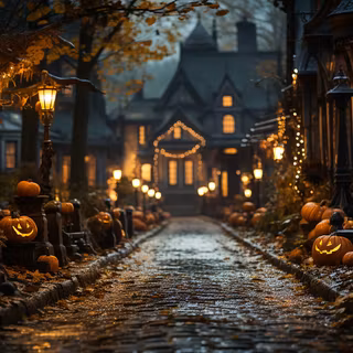 Halloween streets wallpaper