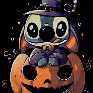 Halloween cute Stitch wallpaper