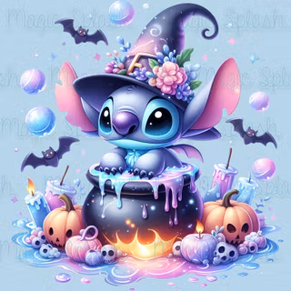 Halloween cute Stitch wallpaper