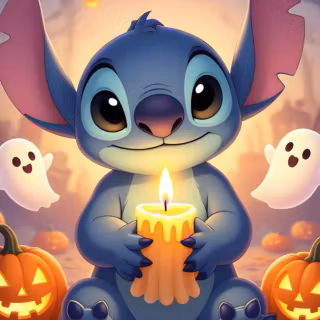Halloween cute Stitch wallpaper
