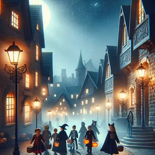 Halloween streets wallpaper