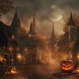 Halloween streets wallpaper