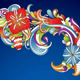 Vector flourish wallpaper