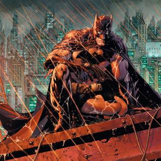 Batman in rain wallpaper