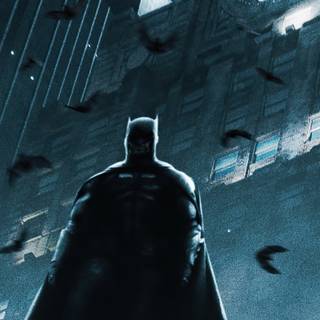 Batman in rain wallpaper