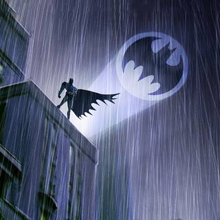 Batman in rain wallpaper