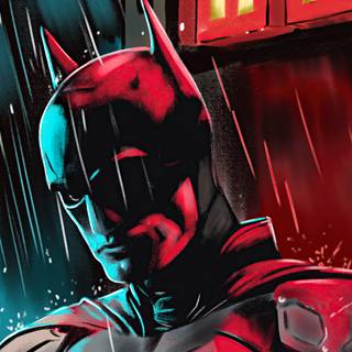Batman in rain wallpaper