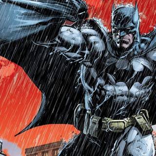 Batman in rain wallpaper