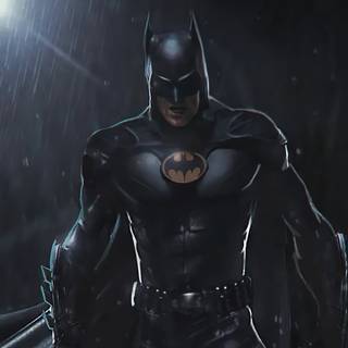 Batman in rain wallpaper