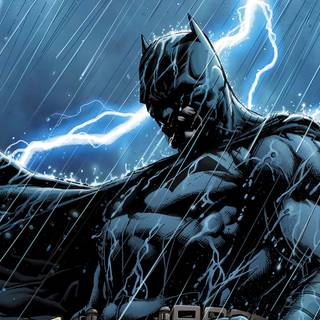 Batman in rain wallpaper