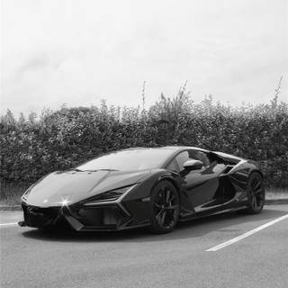 Lamborghini Revuelto black wallpaper