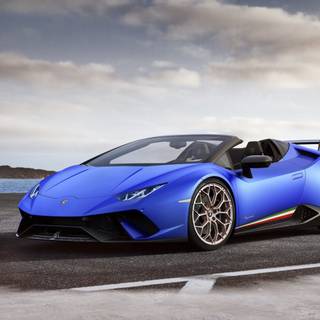 Blue Lamborghini Huracán wallpaper