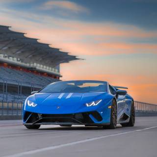 Blue Lamborghini Huracán wallpaper