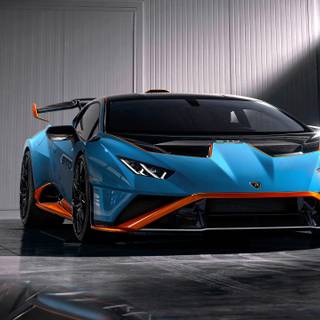 Blue Lamborghini Huracán wallpaper